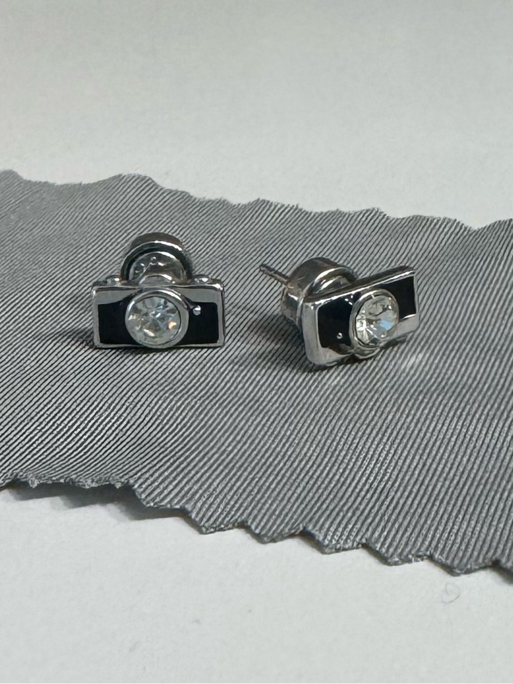 Fossil camera stud earrings